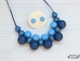 Modra ogrlica iz polimerne gline