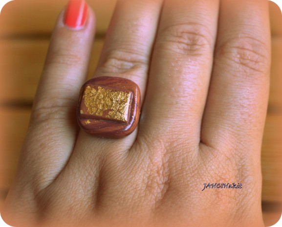 Zlato rjav prstan - 