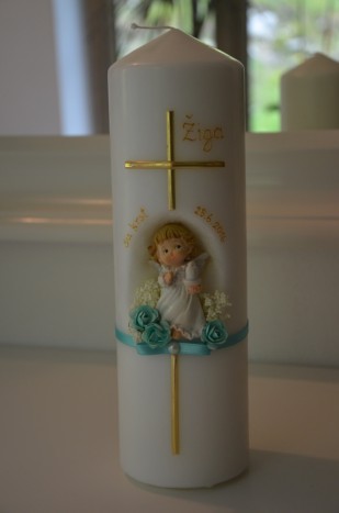 krstna sveča z angelčkom - 