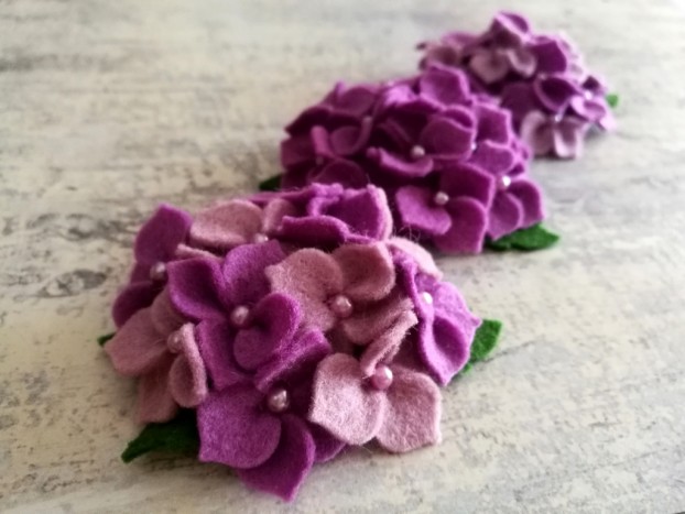 Broška lila hortenzija - 
