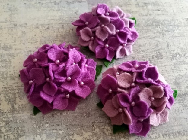 Broška lila hortenzija - 