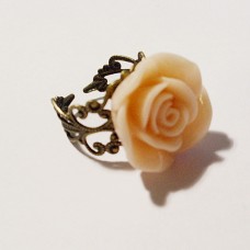 vintage prstan oranžna vrtnica