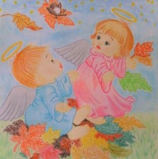 Stenska slika 'Baby angels'