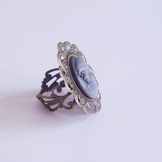 vintage prstan siva dama
