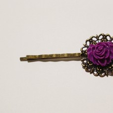 sponka za lase vijola vrtnica