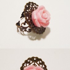 vintage prstan roza vrtnica