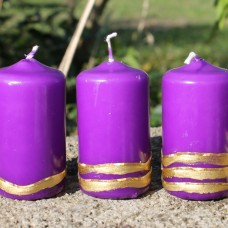 Vijola adventne svečke - za adventni venček