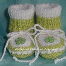 Ročno pleteni copatki za dojenčke MALI (do 5 mesecev)