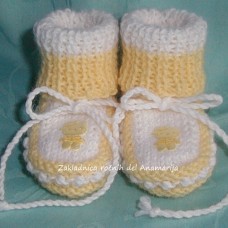 Ročno pleteni copatki za dojenčke MALI (do 5 mesecev)