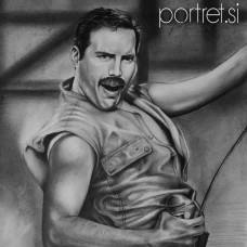 Portret Freddie Mercury-ja s svinčniki
