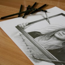 Avtoportret s svinčniki