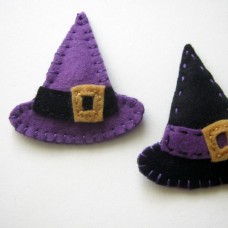 Halloween španga - čarovniški klobuk