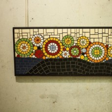 KALEIDOSKOP - Mozaik 80cmx30cm - keramične ploščice na leseni podlagi