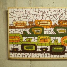 BRSTJE - Mozaik 70cmx50cm - Keramične ploščice na leseni podlagi