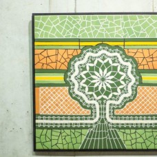 KROŠNJA - Mozaik 60cmx60cm - keramične ploščice na leseni podlagi