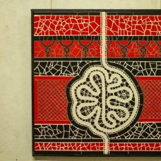 PROTI NEBU - Mozaik 60cmx60cm - keramične ploščice na leseni podlagi