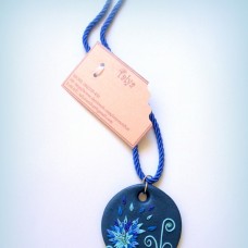 Ogrlica - modra roža