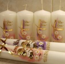Krstni svečki s spominskimi malimi svečkami