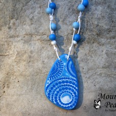 Ogrlica iz polimerne gline - modra