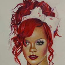 Portret barvni, Rihanna, risanje po naročilu