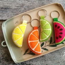 Obesek za ključe sadje - limona, pomaranča, lubenica