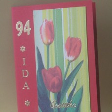 Čestitke s tulipani- servietna tehnika